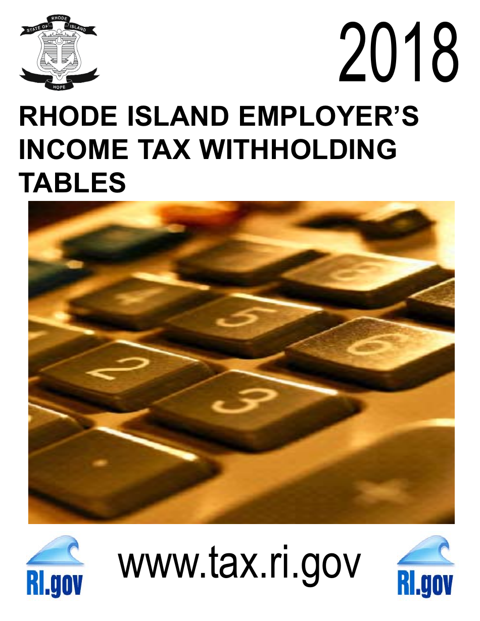 Form RI W-4 Rhode Island Employers Income Tax Withholding Tables - Rhode Island, Page 1