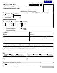 Form OR-20-S Oregon S Corporation Tax Return - Oregon