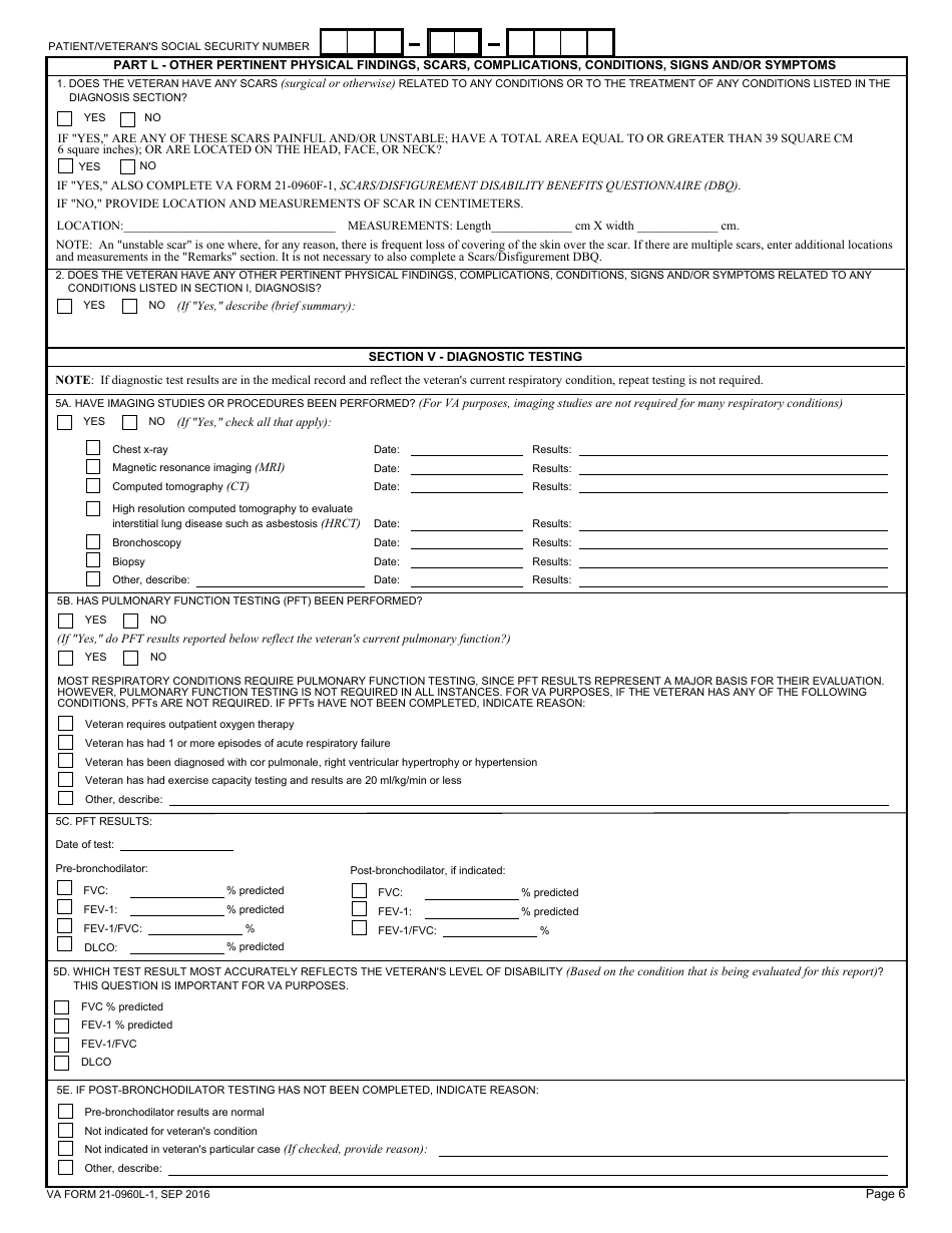 Va Form 21-0960l-1 - Fill Out, Sign Online And Download Fillable Pdf 