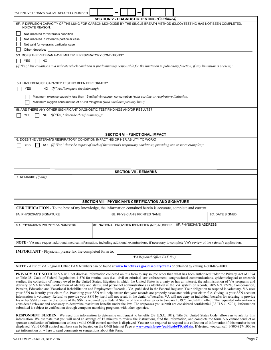 VA Form 21-0960L-1 - Fill Out, Sign Online and Download Fillable PDF ...