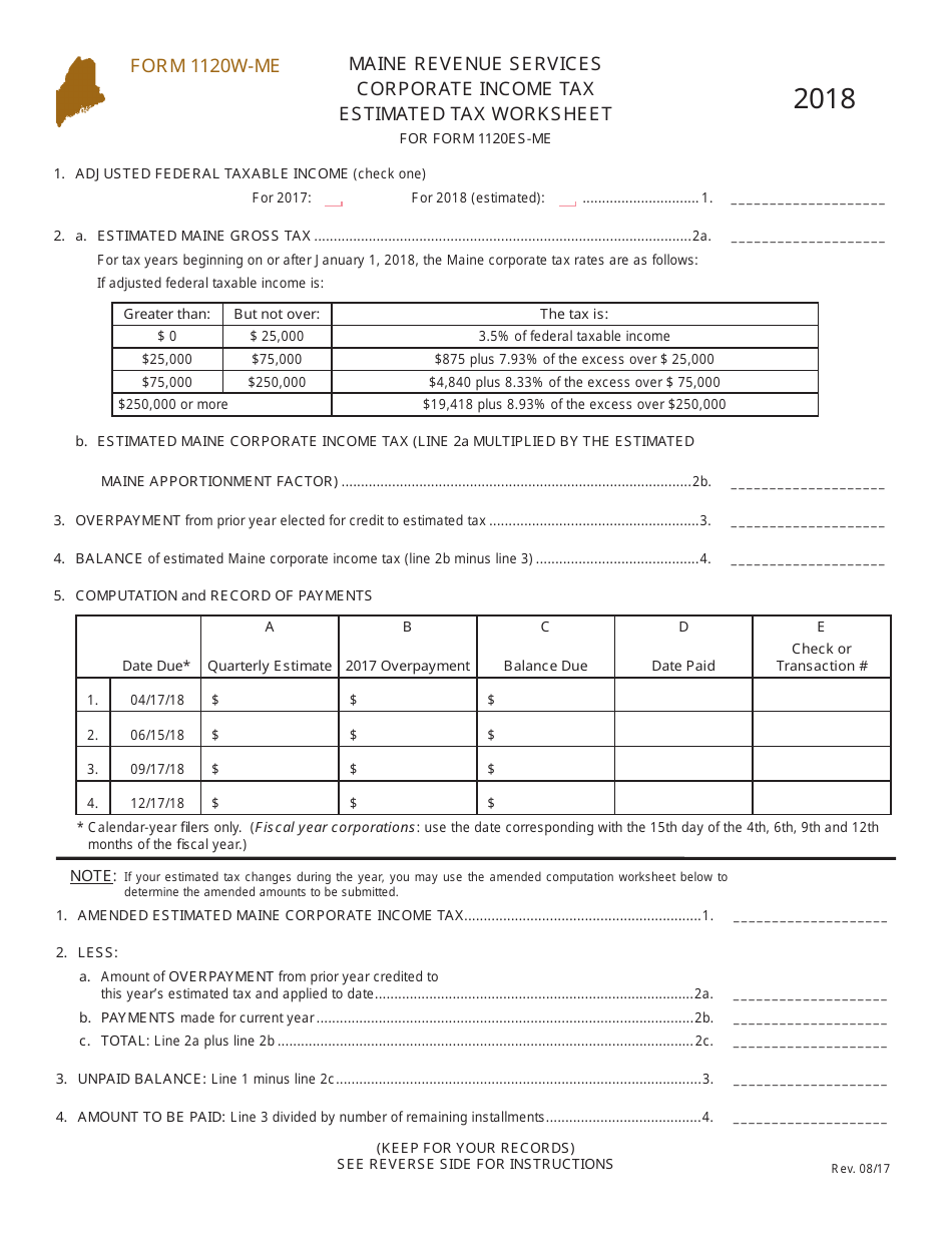 Tax Worksheet Templates