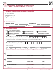 OTC Form M Oklahoma Business Registration Packet for Manufacturers - Oklahoma, Page 13