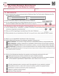OTC Form M Oklahoma Business Registration Packet for Manufacturers - Oklahoma, Page 15