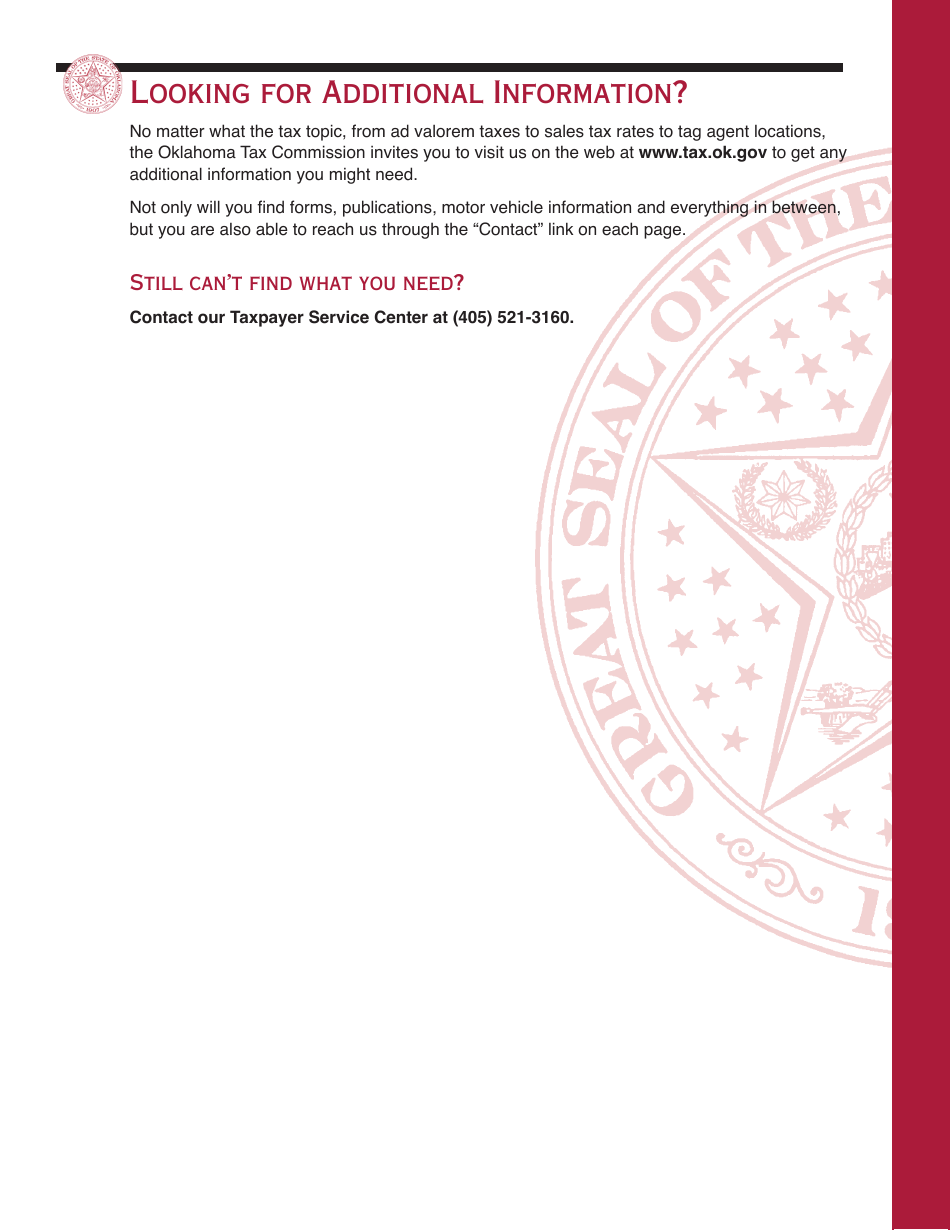 OTC Form M Oklahoma Business Registration Packet for Manufacturers - Oklahoma, Page 20