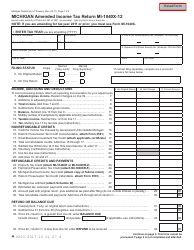 Form MI-1040X-12 Michigan Amended Income Tax Return - Michigan