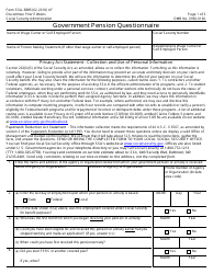 Form SSA-3885 Government Pension Questionnaire