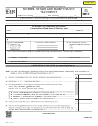 Document preview: Form N-330 School Repair and Maintenance Tax Credit - Hawaii