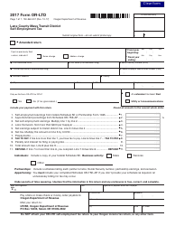 Form OR-LTD &quot;Lane County Mass Transit District Self-employment Tax&quot; - Oregon