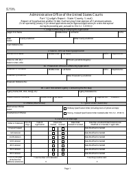 Form WT-2B State Report of Application and/or Order Authorizing Interception of Communications