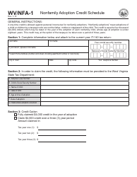 Form WV/NFA-1 &quot;Nonfamily Adoption Credit Schedule&quot; - West Virginia