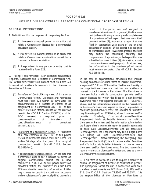FCC Form 323  Printable Pdf