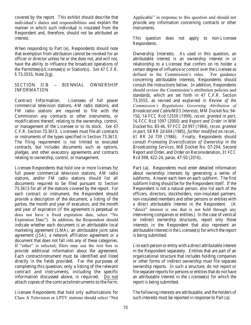 FCC Form 323 Ownership Report for Commercial Broadcast Stations, Page 10