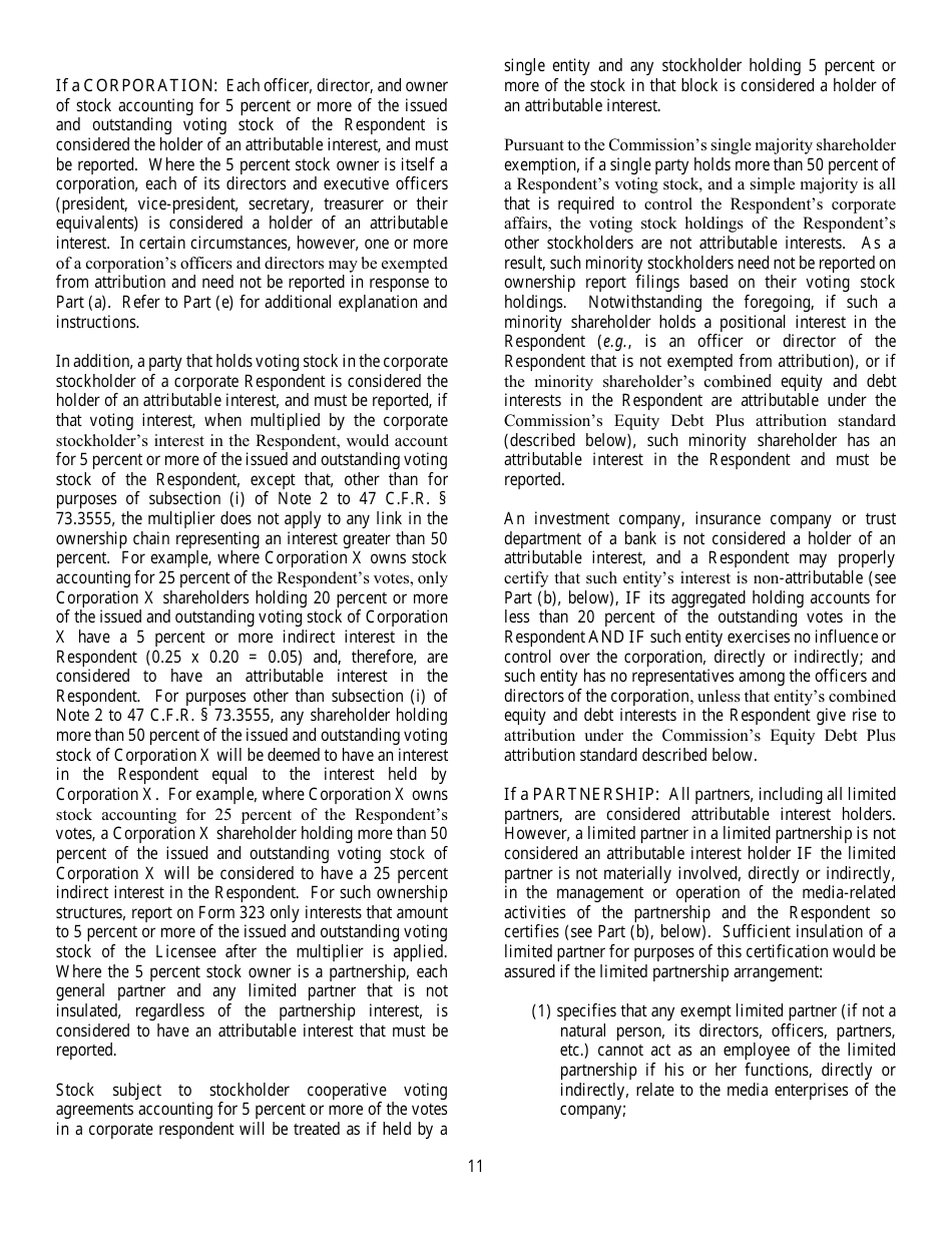 FCC Form 323 Ownership Report for Commercial Broadcast Stations, Page 11