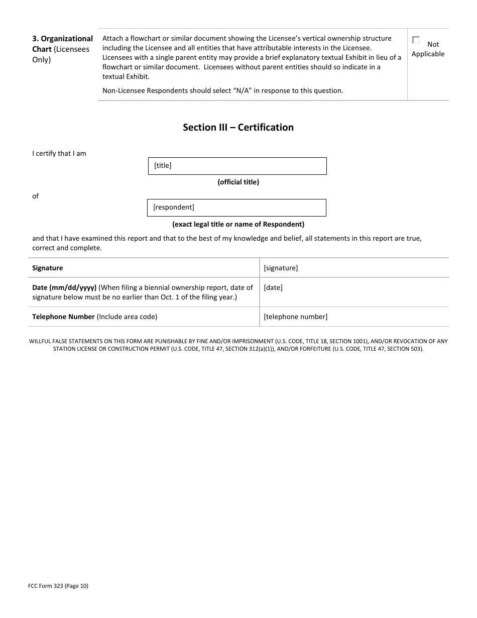 FCC Form 323 - Fill Out, Sign Online And Download Printable PDF ...