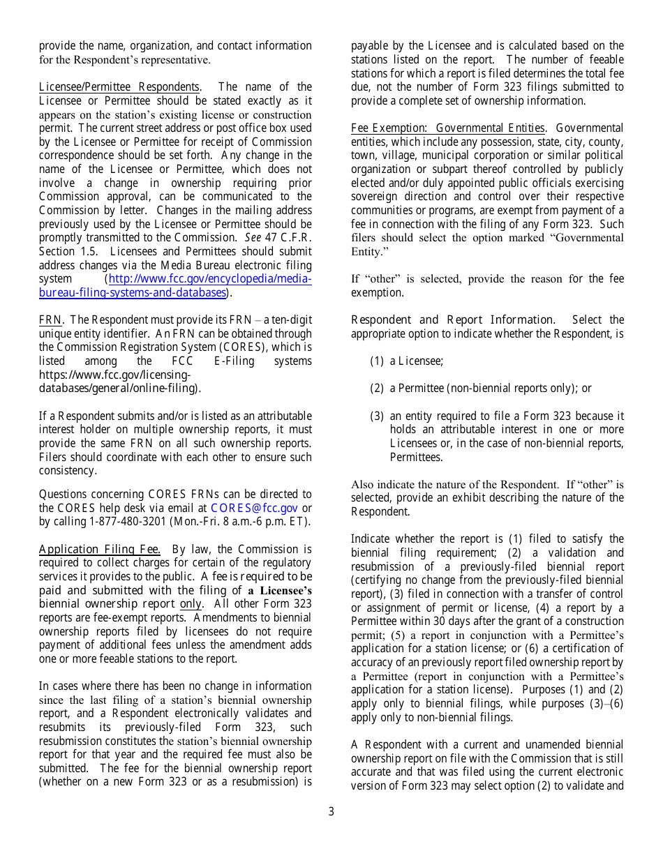 FCC Form 323 Ownership Report for Commercial Broadcast Stations, Page 3