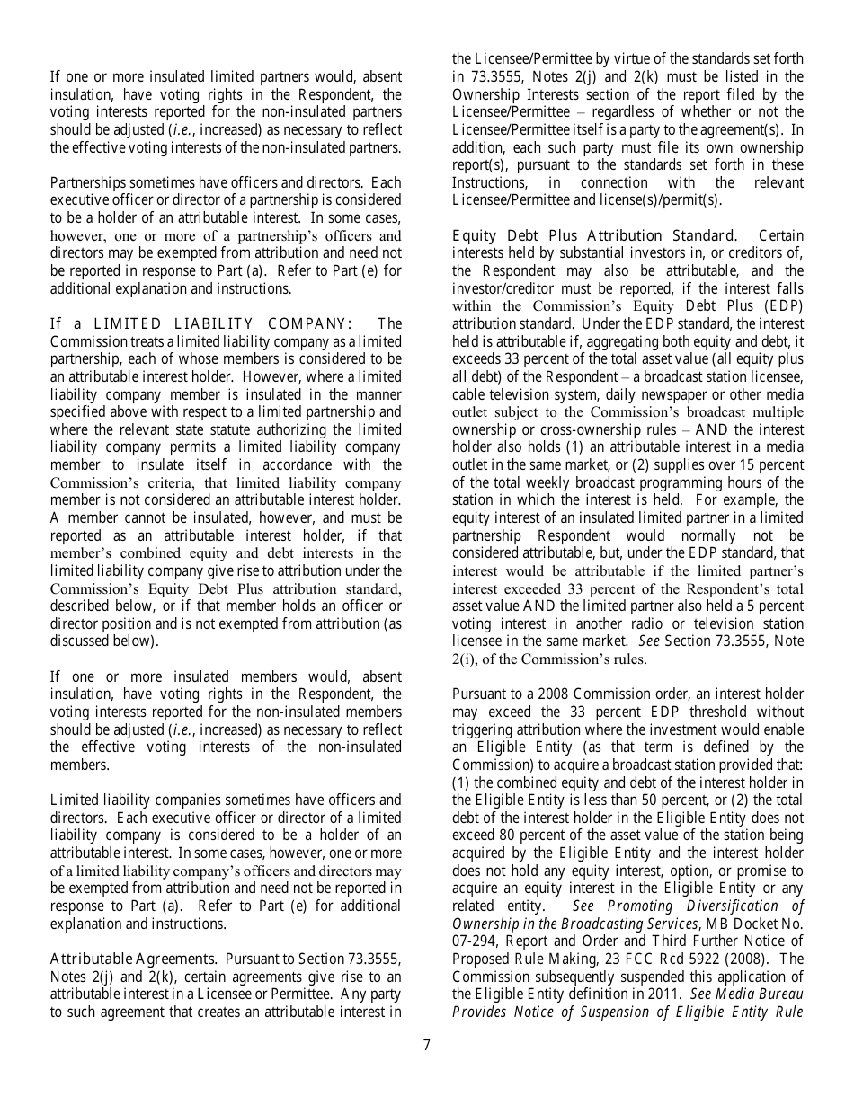 FCC Form 323 Ownership Report for Commercial Broadcast Stations, Page 7