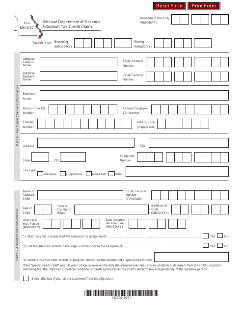 Form MO-ATC  Printable Pdf