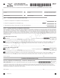 Form EL101 E-File Declaration for Electronic Filing - Maryland