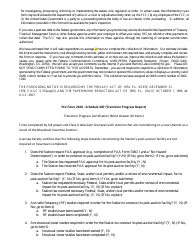 FCC Form 2100 Schedule 387 Transition Progress Report, Page 3
