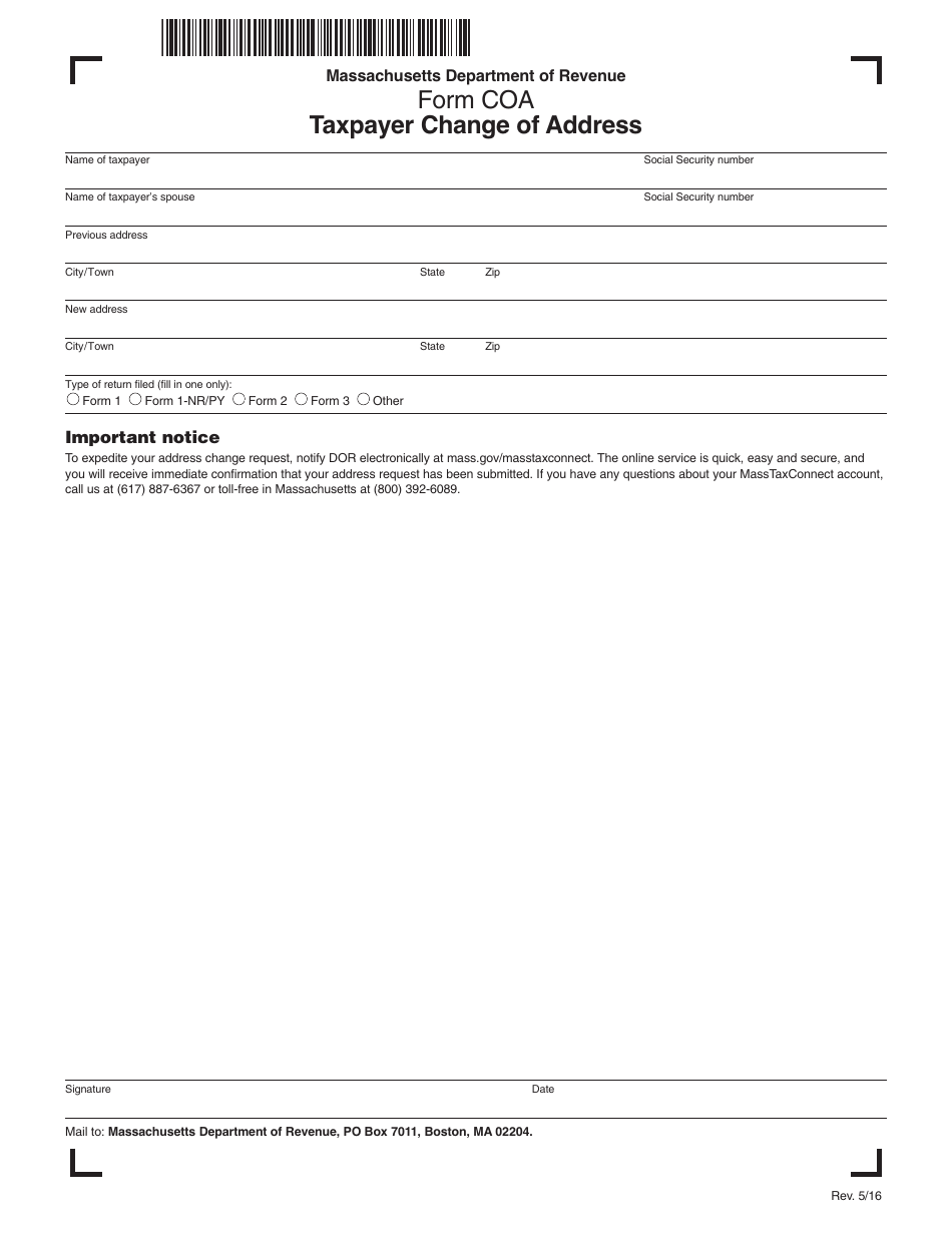Form COA Fill Out, Sign Online and Download Printable PDF