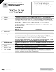 Form 17-7931 Application for Registration of FA Foreign Covered Entity - Kansas