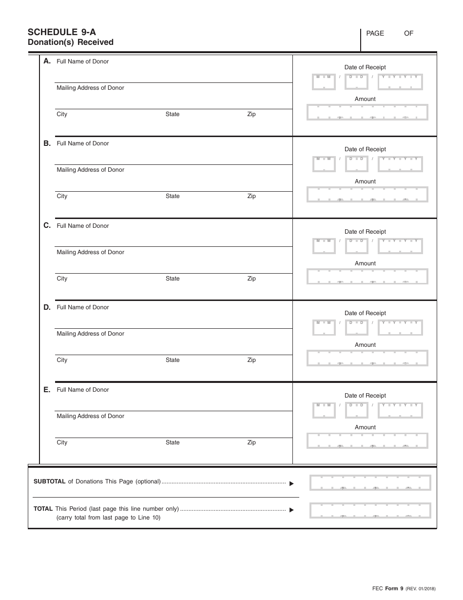 FEC Form 9 24 Hour Notice of Disbursements / Obligations for Electioneering Communications, Page 3