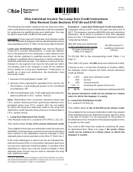 Document preview: Form LS WKS Ohio Lump Sum Retirement/Distribution Credit Worksheet - Ohio
