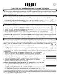 Form LS WKS Ohio Lump Sum Retirement/Distribution Credit Worksheet - Ohio, Page 2