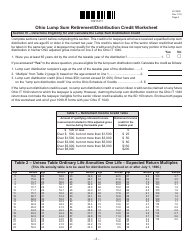 Form LS WKS Ohio Lump Sum Retirement/Distribution Credit Worksheet - Ohio, Page 3