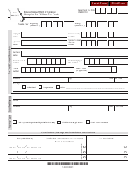 Document preview: Form MO-CFC Champion for Children Tax Credit - Missouri