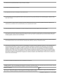 Form SF-299 Application for Transportation and Utility Systems and Facilities on Federal Lands, Page 2