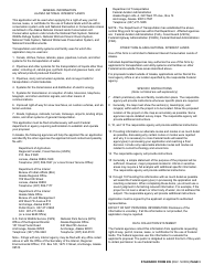 Form SF-299 Application for Transportation and Utility Systems and Facilities on Federal Lands, Page 3