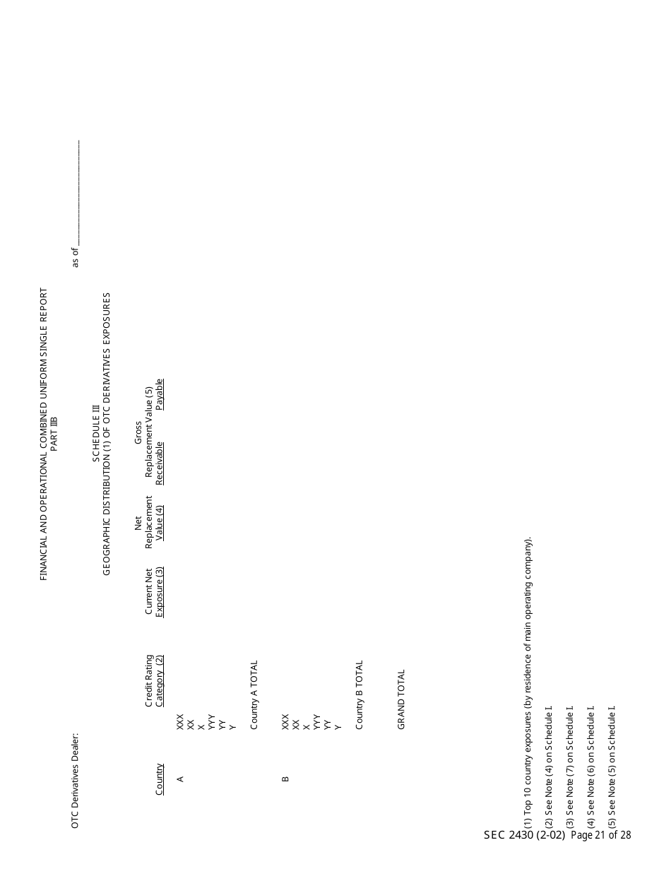 SEC Form 2430 (X-17A-5) Part IIB Focus Report, OTC Derivatives Dealer, Page 21