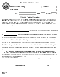 Document preview: VA Form 10-493a TRICARE for Life Affirmation