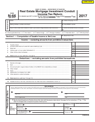 Form N-66 Real Estate Mortgage Investment Conduit Income Tax Return - Hawaii
