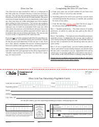 Form VP USE Ohio Use Tax Voluntary Payment Form - Ohio
