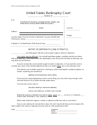 Document preview: Official Form 420A Notice of Motion or Objection
