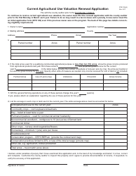 Form DTE109(A) Current Agricultural Use Valuation Renewal Application - Ohio