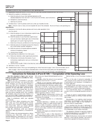 Form N-109 Application for Tentative Refund From Carryback of Net Operating Loss - Hawaii, Page 2