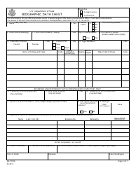 Form DS-1031A Biographic Data Sheet, Page 2