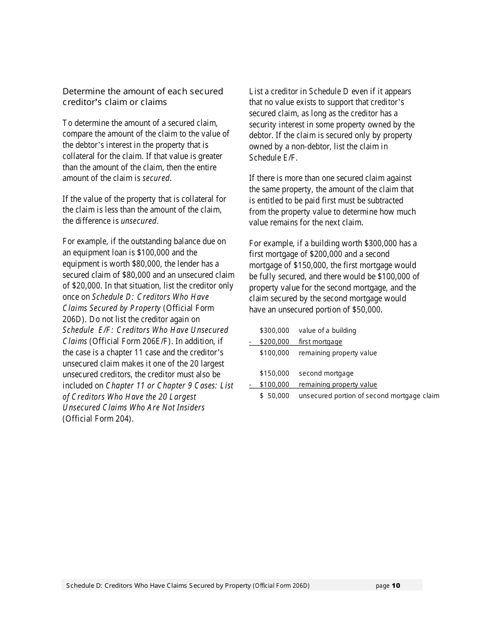 Instructions for Bankruptcy Forms for Non-individuals, Page 11