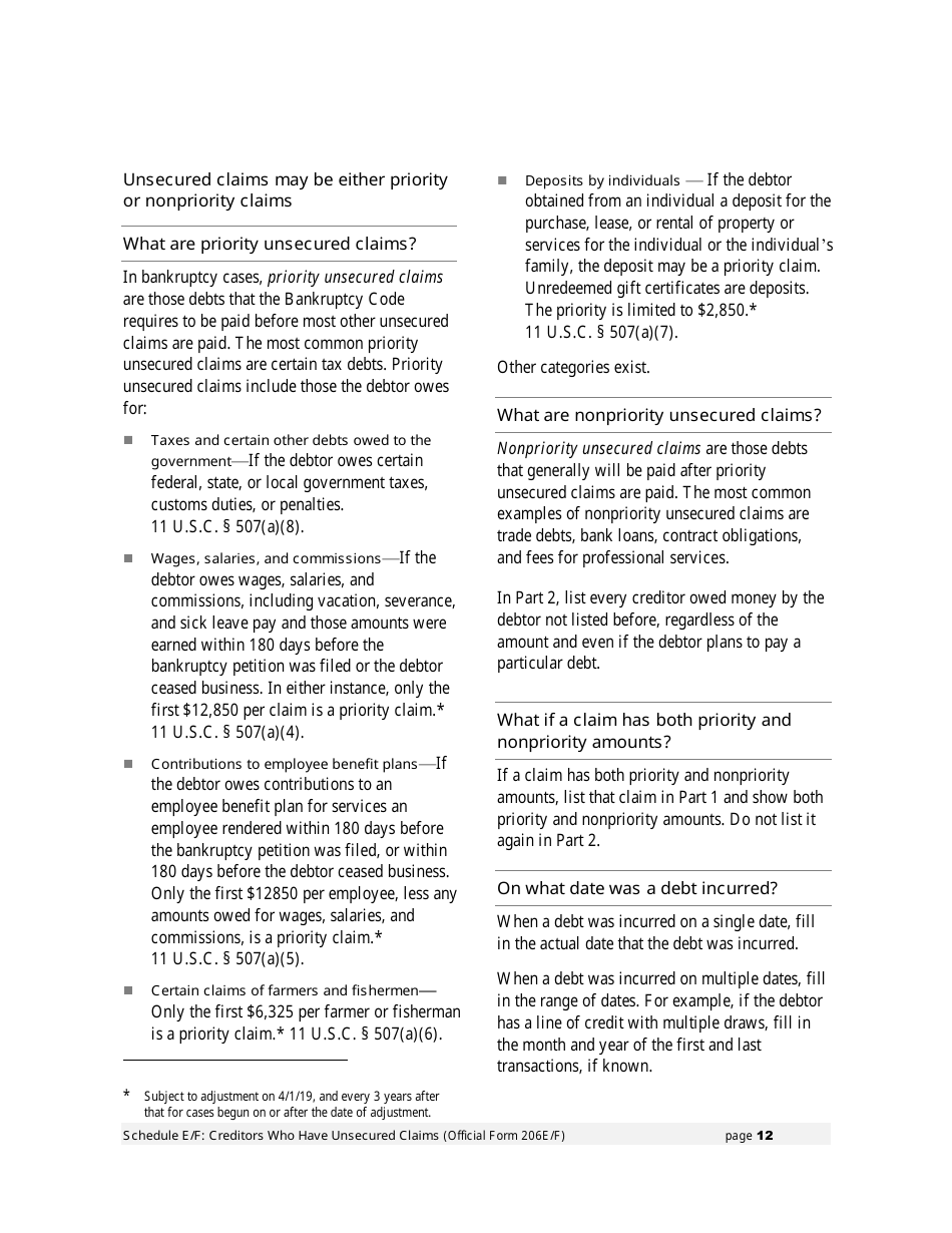 Instructions for Bankruptcy Forms for Non-individuals, Page 13