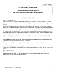 Document preview: SBA EIB-SBA Form 84-1 Joint Application for Export Working Capital Guarantee