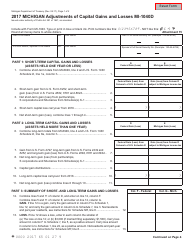 Document preview: Form MI-1040D Michigan Adjustments of Capital Gains and Losses - Michigan