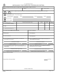 Form DS-298 Interagency Post Employee Position Description