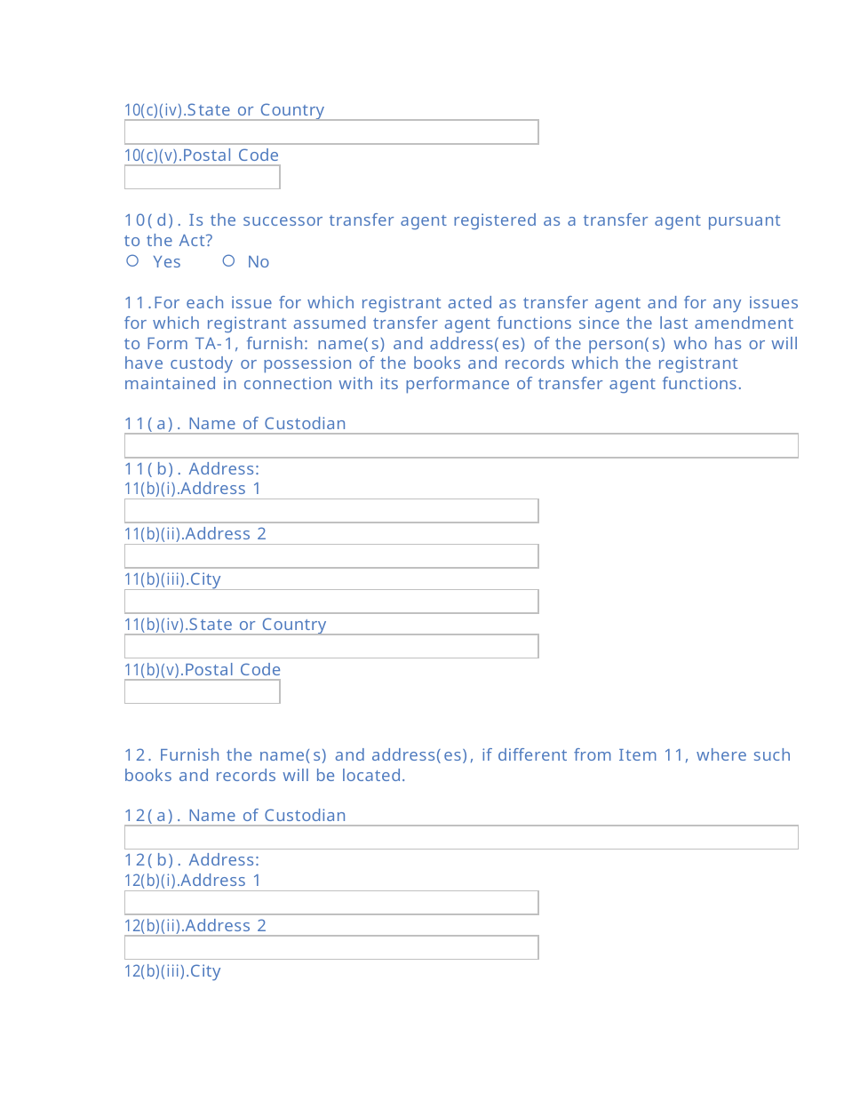 SEC Form 1669 (TA-W) Notice of Withdrawal From Registration as Transfer Agent Pursuant to Section 17a of the Securities Exchange Act of 1934, Page 4