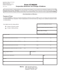 Form CT-8822C Corporation Business Tax Change of Address - Connecticut