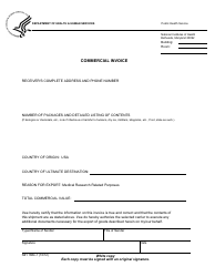 Form NIH1884-1 Commercial Invoice