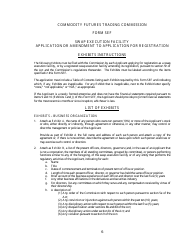 CFTC Form SEF Swap Execution Facility Application or Amendment to Application for Registration, Page 6