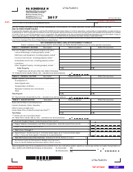 Document preview: Form PA-20S (PA-65 H) Schedule H Apportioned Business Income (Loss)/Calculation of Pa Net Business Income (Loss) - Pennsylvania